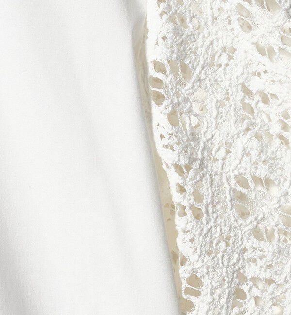 UNITED ARROWS「ラッセルレース コンビ シャツ ‐ウォッシャブル‐」|シャツ・ブラウス|