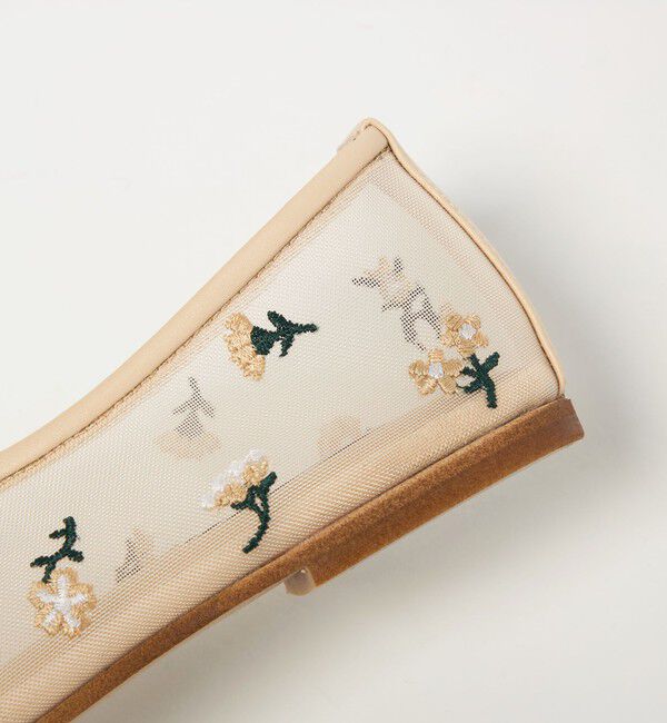 UNITED ARROWS「メッシュ フラワー フラットシューズ」|バレエシューズ|
