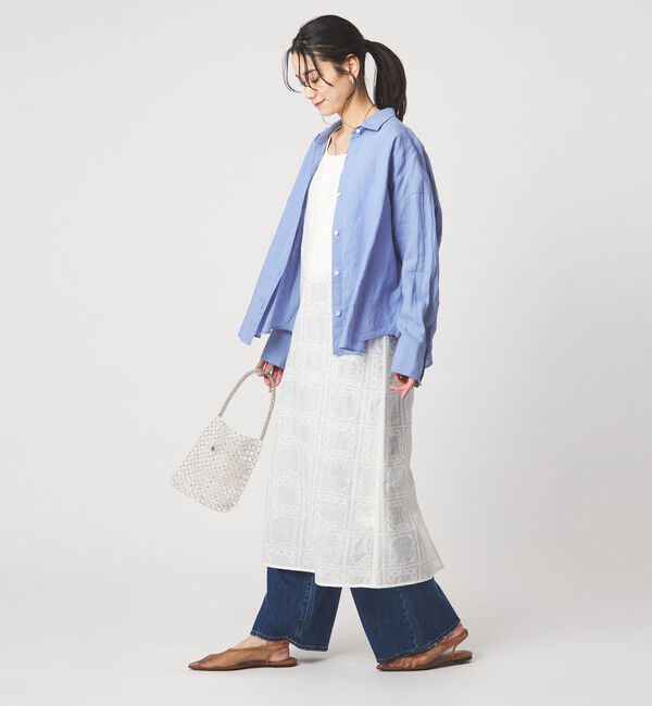 UNITED ARROWS green label relaxing「【結論シリーズ】リネンバランスシャツ［size SHORTあり］」|シャツ・ブラウス|