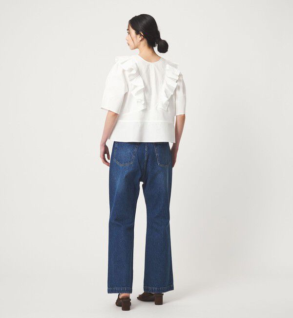 EMMEL REFINES「＜EMMEL REFINES＞EM タックフリル 5スリーブ ブラウス」|シャツ・ブラウス|