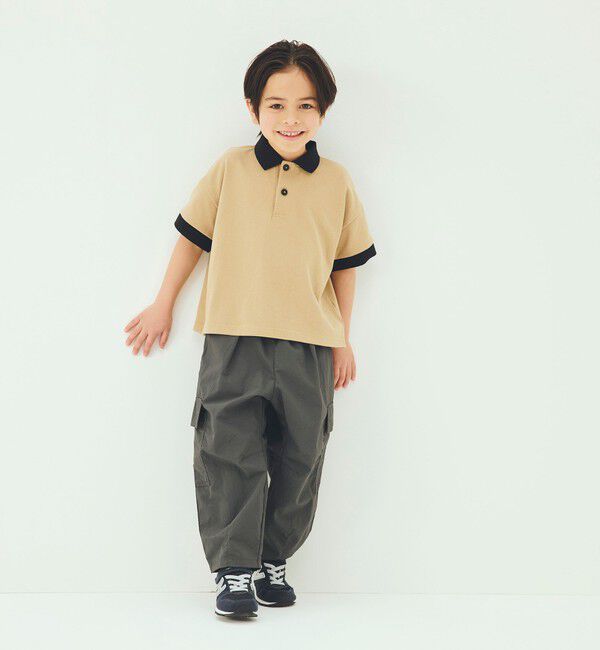 UNITED ARROWS green label relaxing「【スタメンシリーズ】タッサーカーゴパンツ / キッズ  100cm-160cm 撥水 UVカット」|チノ|