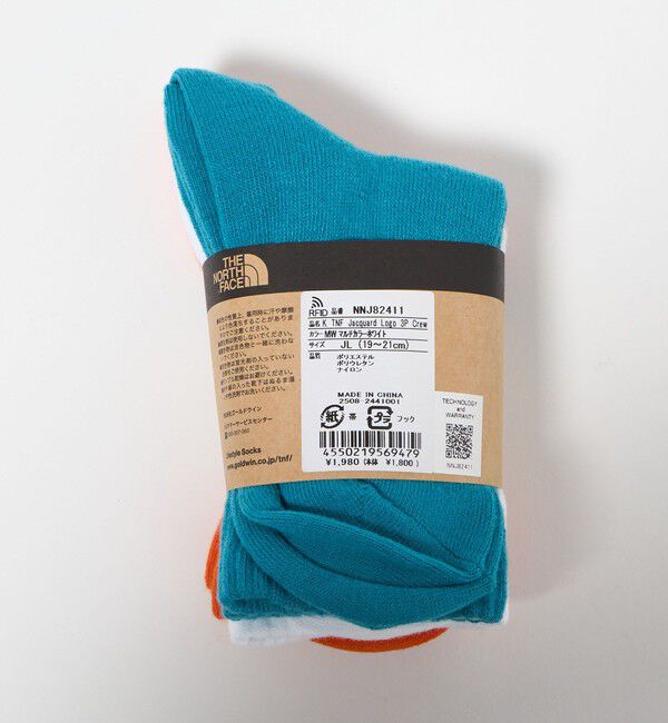 UNITED ARROWS green label relaxing「＜THE NORTH FACE＞ジャガード ロゴ 3P クルーソックス / キッズ  」|ソックス|