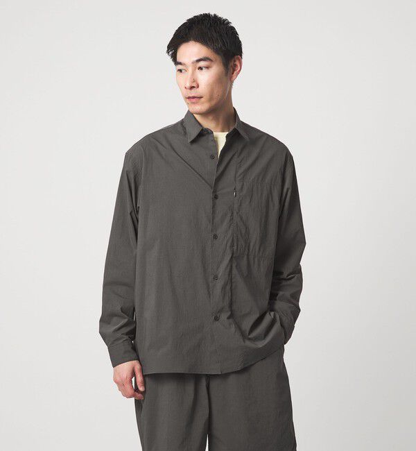 UNITED ARROWS green label relaxing「WONDER CLOTH ボックス シルエット 長袖 シャツ -ストレッチ・接触冷感・吸水速乾-」|シャツ・ブラウス|