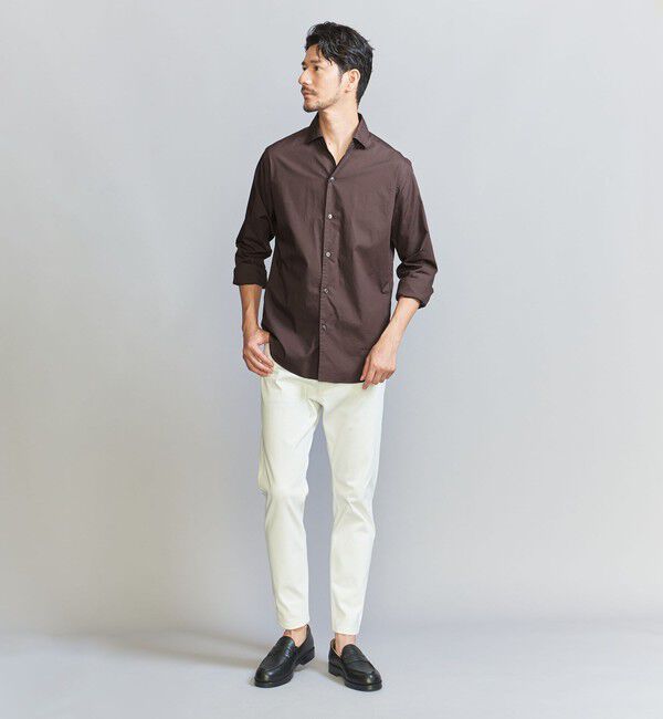 BEAUTY&YOUTH UNITED ARROWS「【WEB限定 WARDROBE SMART】コットン ワイドカラー スキッパー シャツ」|シャツ・ブラウス|