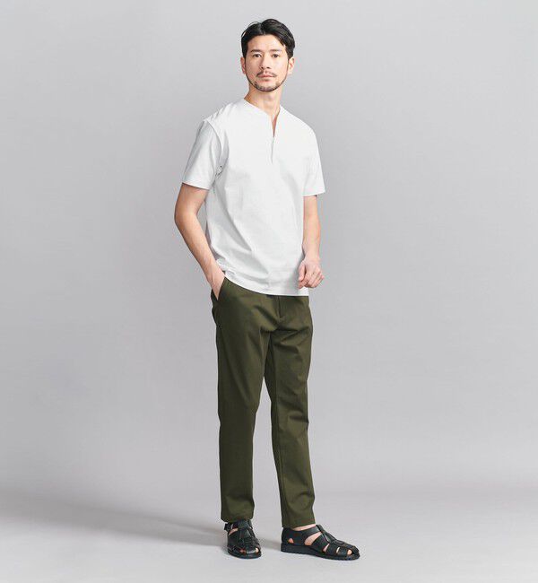 BEAUTY&YOUTH UNITED ARROWS「【WEB限定 WARDROBE SMART】クリア  ガスコットン ヘンリーネック カットソー【抗菌・防臭】」|Tシャツ・カットソー|