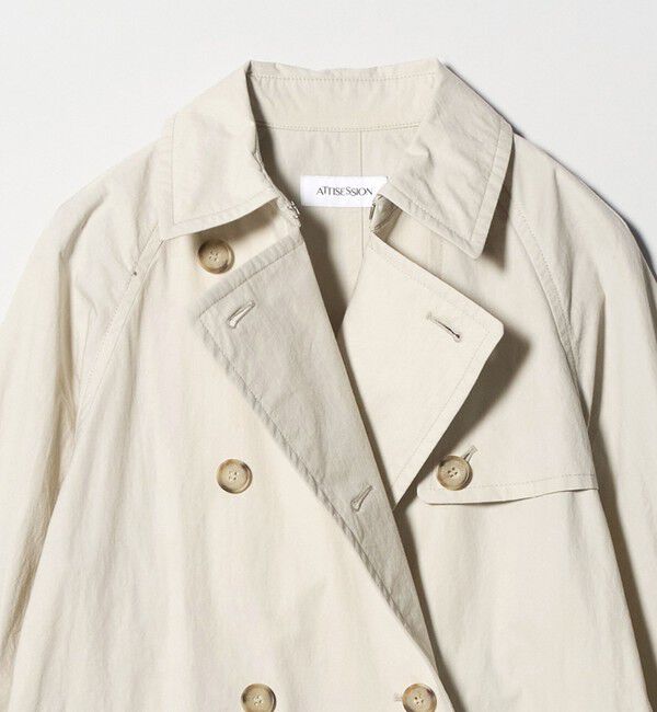 ATTISESSION「＜ATTISESSION＞コットン ナイロン カットオフ トレンチ コート」|トレンチコート|