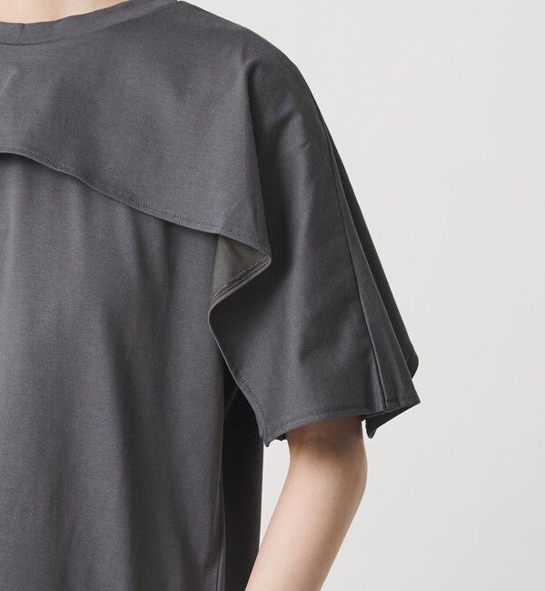 BEAUTY&YOUTH UNITED ARROWS「【WEB限定 Wardrobe DAILY MINIMAL】ケープフリル ショートスリーブプルオーバー UVカット 接触冷感」|Tシャツ・カットソー|