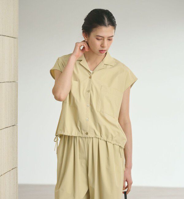 BEAUTY&YOUTH UNITED ARROWS「【WEB限定 Wardrobe DAILY MINIMAL】オープンカラーシャツ＆イージーパンツ 接触冷感 UVカット はっ水」|オールインワン|BEIGE