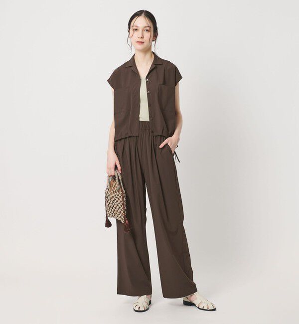 BEAUTY&YOUTH UNITED ARROWS「【WEB限定 Wardrobe DAILY MINIMAL】オープンカラーシャツ＆イージーパンツ 接触冷感 UVカット はっ水」|オールインワン|