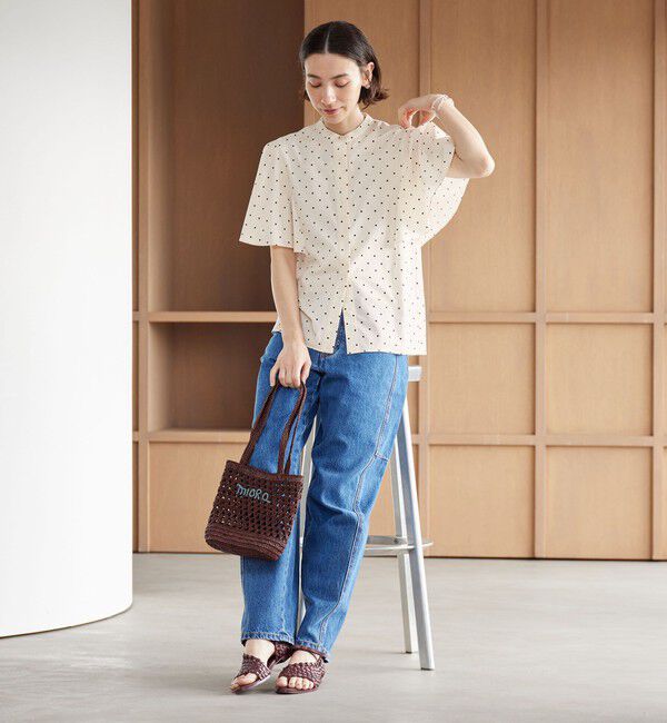 BEAUTY&YOUTH UNITED ARROWS「【WEB限定】ドット フリルスリーブブラウス ウォッシャブル」|シャツ・ブラウス|