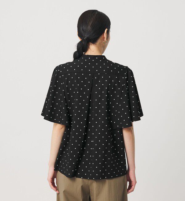 BEAUTY&YOUTH UNITED ARROWS「【WEB限定】ドット フリルスリーブブラウス ウォッシャブル」|シャツ・ブラウス|