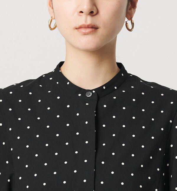 BEAUTY&YOUTH UNITED ARROWS「【WEB限定】ドット フリルスリーブブラウス ウォッシャブル」|シャツ・ブラウス|