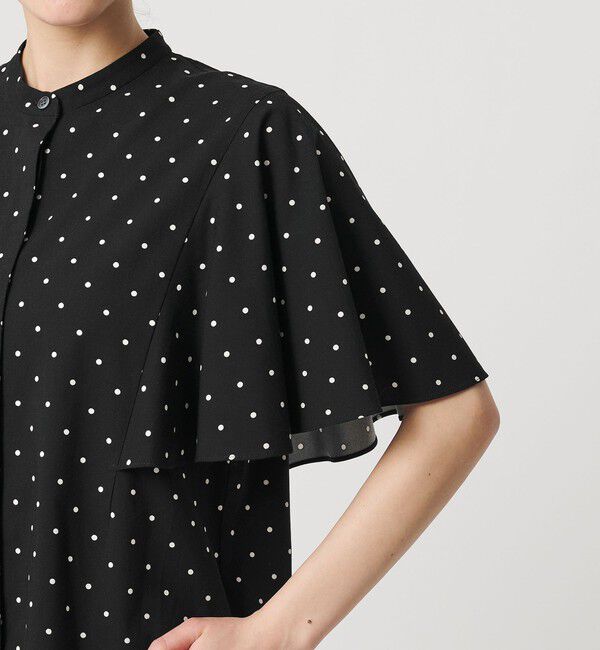 BEAUTY&YOUTH UNITED ARROWS「【WEB限定】ドット フリルスリーブブラウス ウォッシャブル」|シャツ・ブラウス|