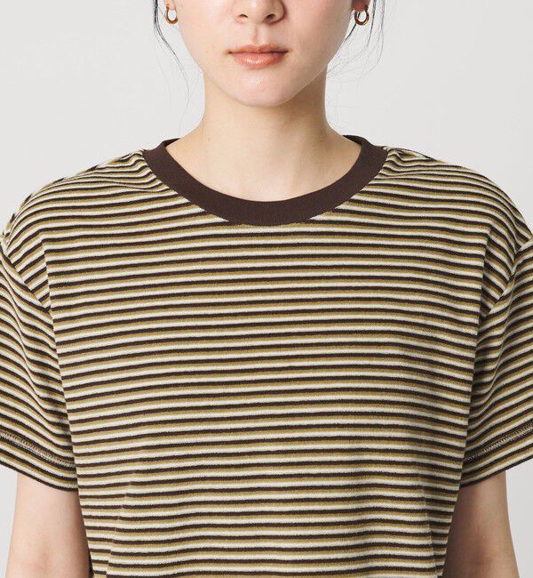 BEAUTY&YOUTH UNITED ARROWS「コットン パイルボーダー ショートスリーブ Tシャツ」|Tシャツ・カットソー|