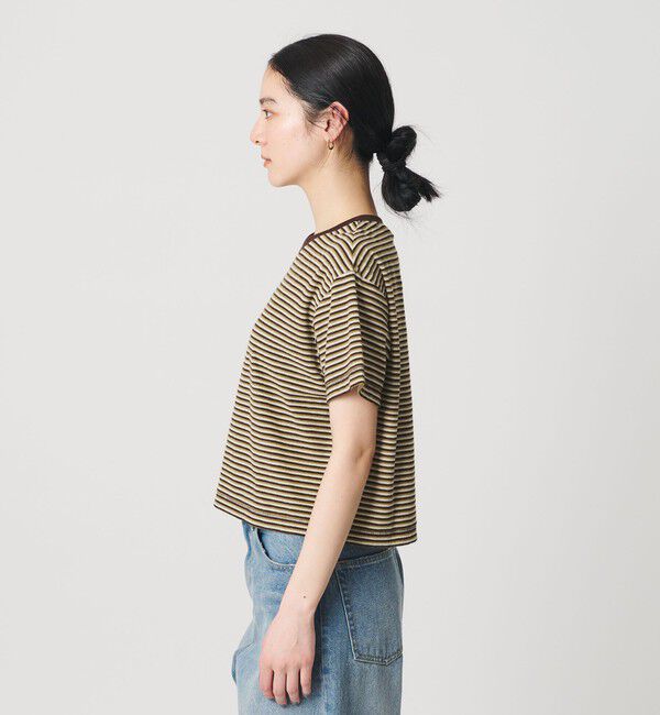 BEAUTY&YOUTH UNITED ARROWS「コットン パイルボーダー ショートスリーブ Tシャツ」|Tシャツ・カットソー|