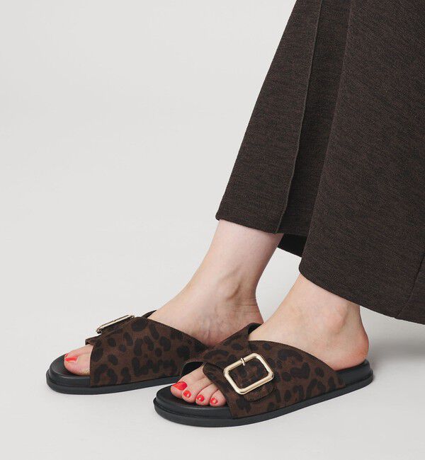 BEAUTY&YOUTH UNITED ARROWS「スエードライク ビッグバックル スライダー サンダル」|サンダル|