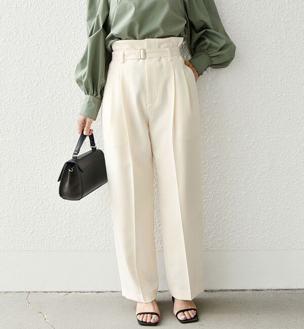 SHIPS any「SHIPS any:〈洗濯機可能〉ハイウエスト センタープレス ロング パンツ」|その他|