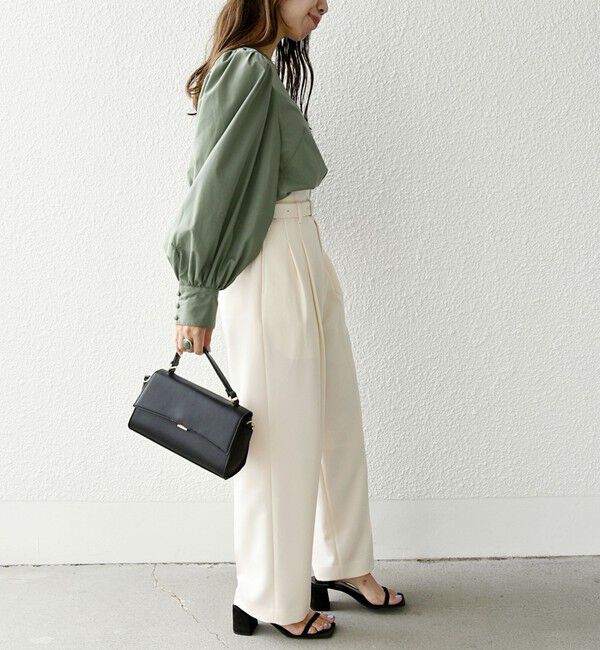 SHIPS any「SHIPS any:〈洗濯機可能〉ハイウエスト センタープレス ロング パンツ」|その他|