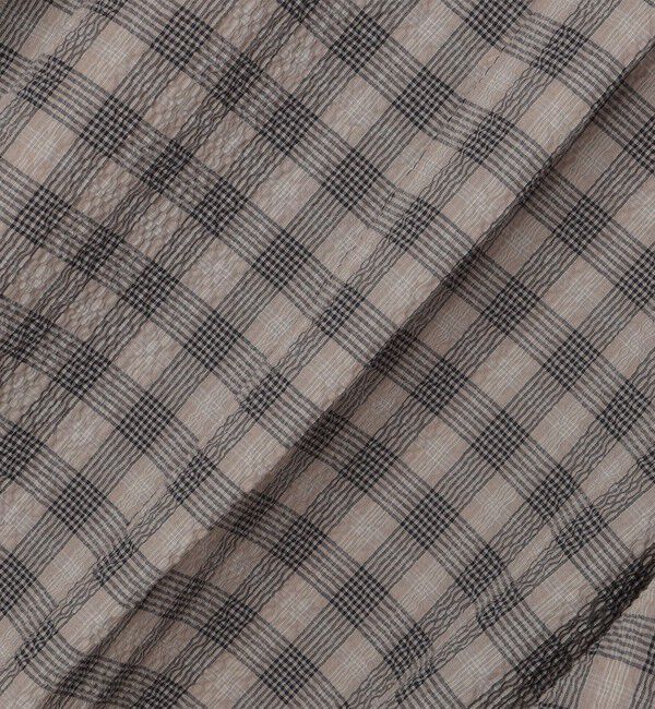 SHIPS「SHIPS: エアー サッカー バンドカラー リラックス 長袖 シャツ〈単色／チェック〉」|シャツ・ブラウス|