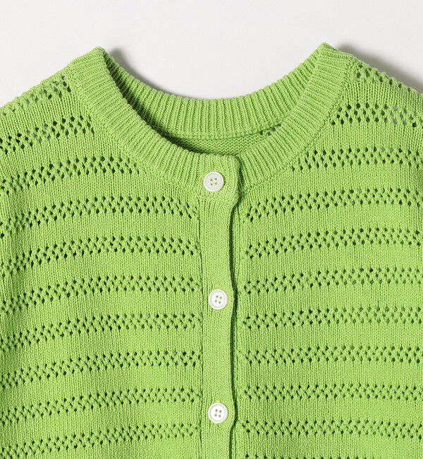 SHIPS any「SHIPS any: メッシュ ボーダー クルーネック カーディガン」|カーディガン|