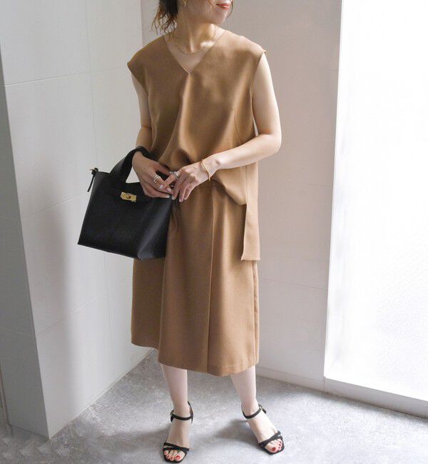 SHIPS any「SHIPS any:〈洗濯機可能〉リネンライク ブラウス &times; キュロットパンツ セットアップ」|キュロット|