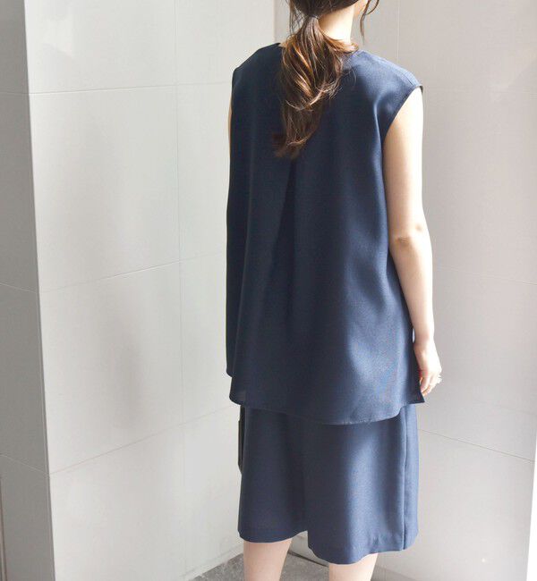 SHIPS any「SHIPS any:〈洗濯機可能〉リネンライク ブラウス &times; キュロットパンツ セットアップ」|キュロット|