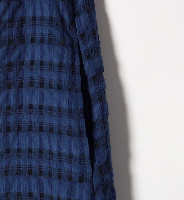 SHIPS any「SHIPS any:〈洗濯機可能〉シアー チェック パフショルダー ワンピース」|ワンピース|