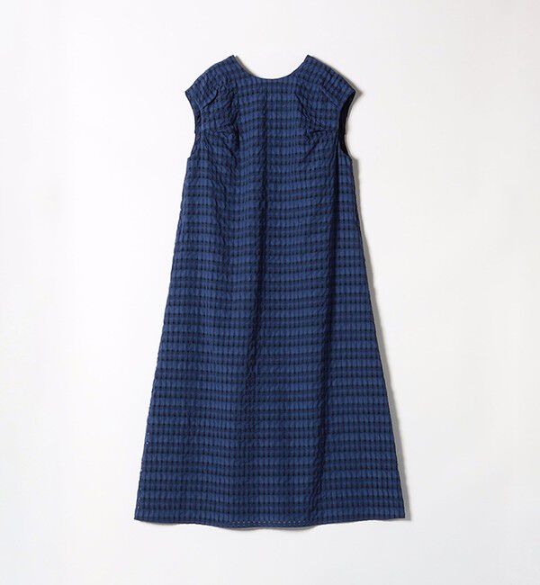 SHIPS any「SHIPS any:〈洗濯機可能〉シアー チェック パフショルダー ワンピース」|ワンピース|