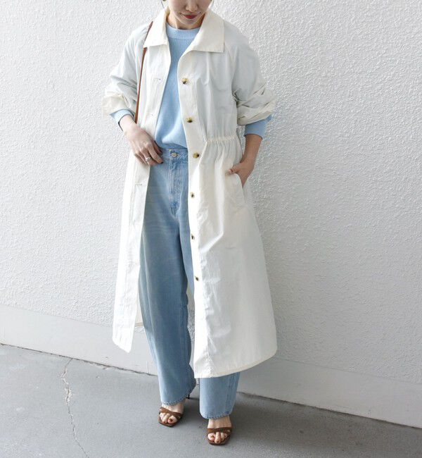 SHIPS any「SHIPS any:〈洗濯機可能〉スタンドカラー ドロスト ギャザー ロング コート」|その他|