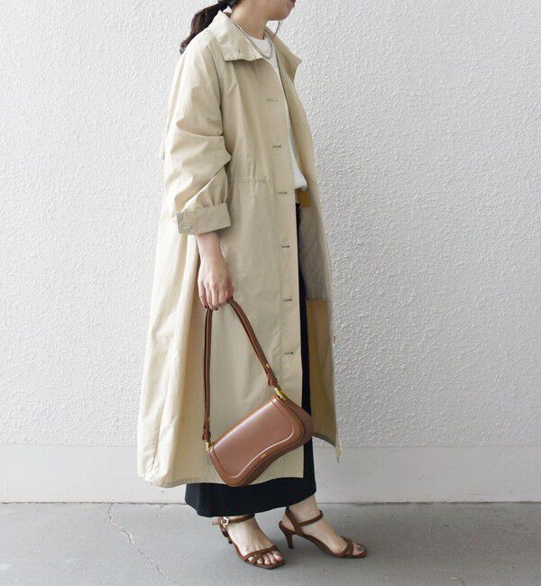 SHIPS any「SHIPS any:〈洗濯機可能〉スタンドカラー ドロスト ギャザー ロング コート」|その他|