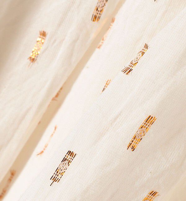 SHIPS any「SHIPS any:〈洗濯機可能〉ラメ ドビー ギャザー パフ スリーブ ブラウス」|シャツ・ブラウス|