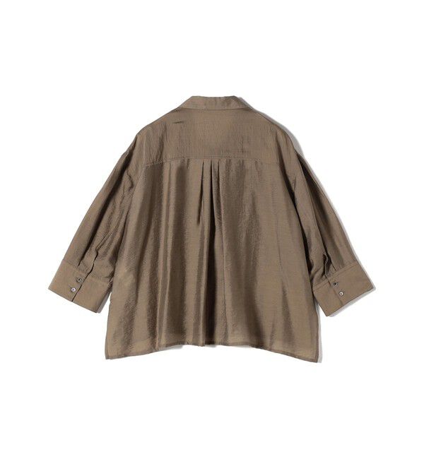 SHIPS for women「〈手洗い可能〉シアー シルク混 オープンカラー シャツ」|シャツ・ブラウス|