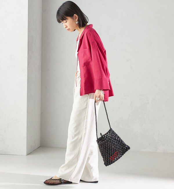 SHIPS for women「〈手洗い可能〉シアー シルク混 オープンカラー シャツ」|シャツ・ブラウス|