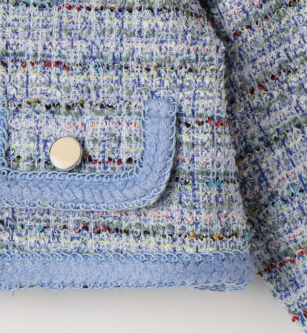 SHIPS Colors 「SHIPS Colors:120～130cm / オケージョン ツイード ジャケット」|ノーカラージャケット|