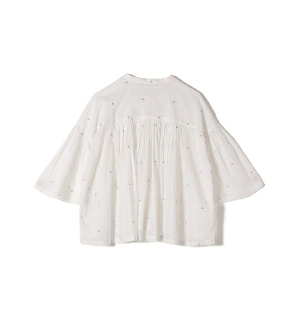 SHIPS for women「《予約》〈手洗い可能〉コットン オーガンジー リーフ 刺繍 羽織 ブラウス」|シャツ・ブラウス|