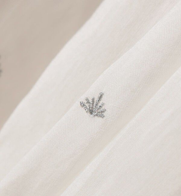 SHIPS for women「《予約》〈手洗い可能〉コットン オーガンジー リーフ 刺繍 羽織 ブラウス」|シャツ・ブラウス|