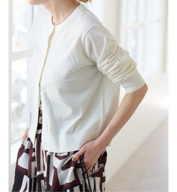 OUTDOOR PRODUCTS Usual Things「ハイゲージコットンコンパクトクルーネックカーディガン」|カーディガン|