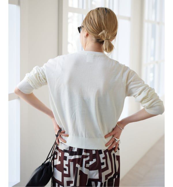 OUTDOOR PRODUCTS Usual Things「ハイゲージコットンコンパクトクルーネックカーディガン」|カーディガン|