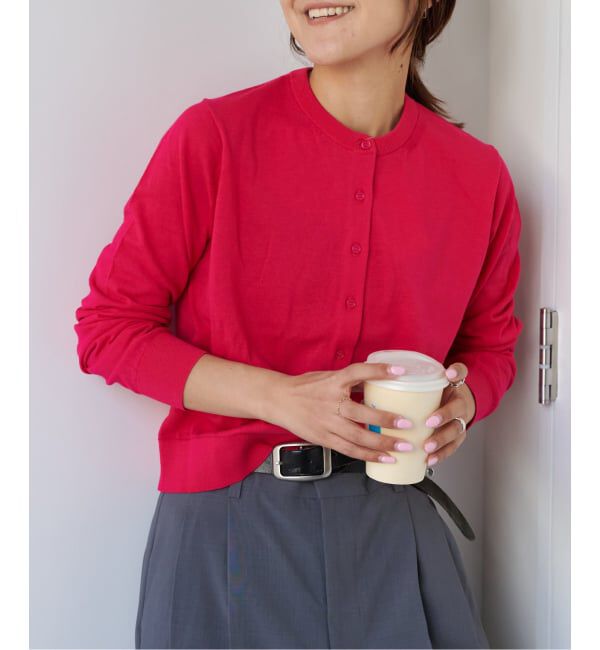 OUTDOOR PRODUCTS Usual Things「ハイゲージコットンコンパクトクルーネックカーディガン」|カーディガン|