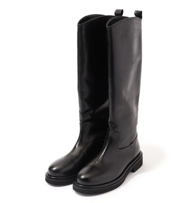 TOMORROWLAND GOODS「GALERIE VIE ボリュームロングブーツ」|ロングブーツ|19 ブラック