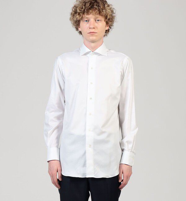 TOMORROWLAND MENS「120/2ロイヤルオックス ワイドスプレッドカラーシャツ」|シャツ・ブラウス|