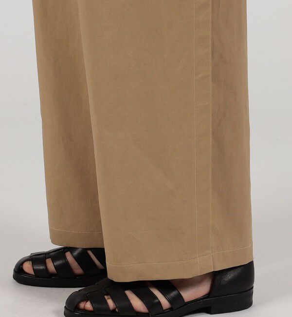 TOMORROWLAND MENS「リネンコットン 2プリーツ ワイドパンツ」|チノ|