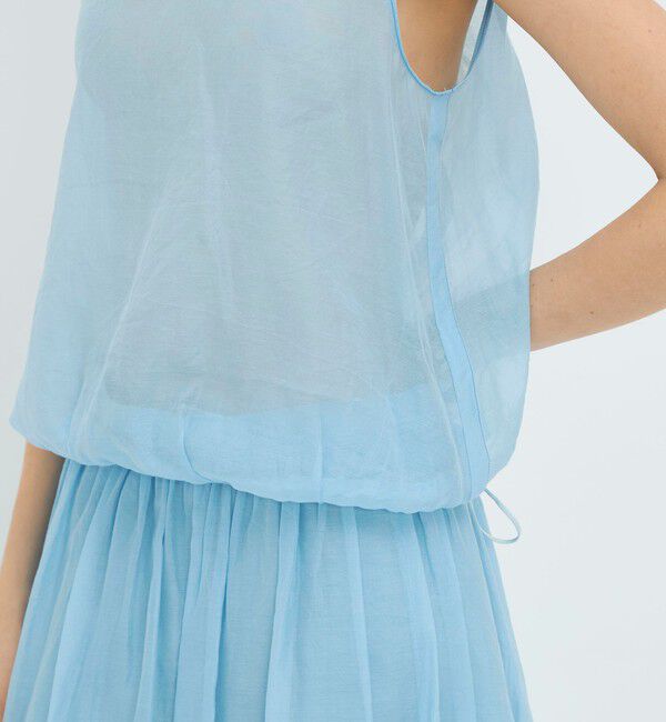 CABaN「コットンシルクオーガンジー ノースリーブブラウス」|シャツ・ブラウス|