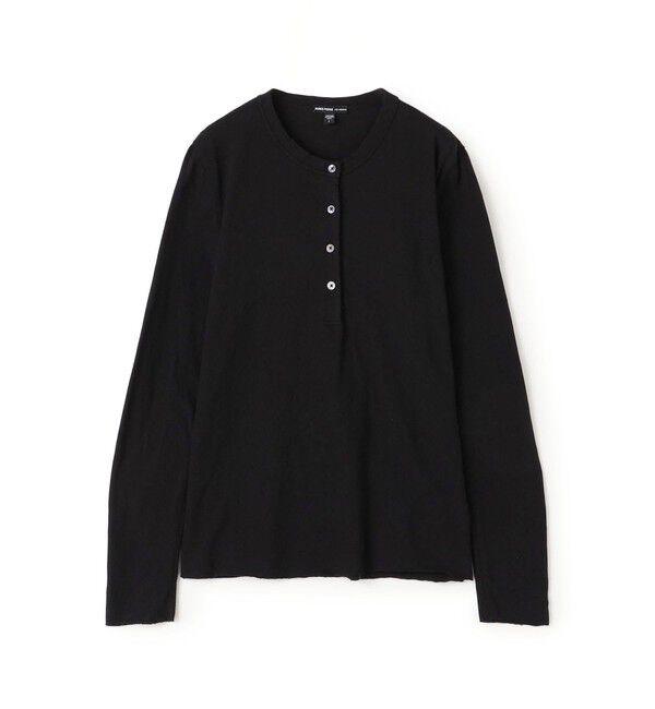 JAMES PERSE「スラブジャージーチュニックヘンリーネックプルオーバー WJD3285」|Tシャツ・カットソー|19 ブラック