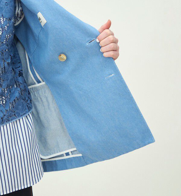 MACPHEE「リアクティブデニム ダブルブレストジャケット」|テーラードジャケット|