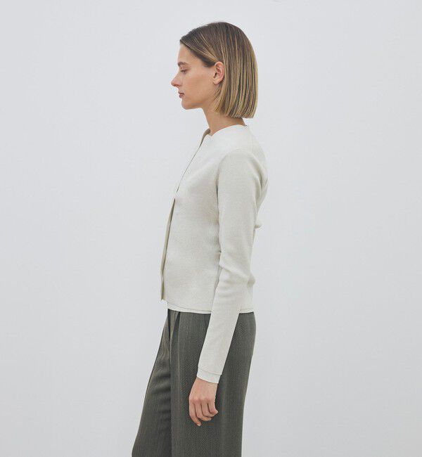 DES PRES「ハイツイストシルクストレッチ Vネックカーディガン」|カーディガン|