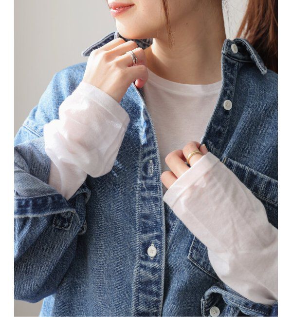 JOURNAL STANDARD「《追加4》クルーネックシアーロングTシャツ」|Tシャツ・カットソー|ホワイト