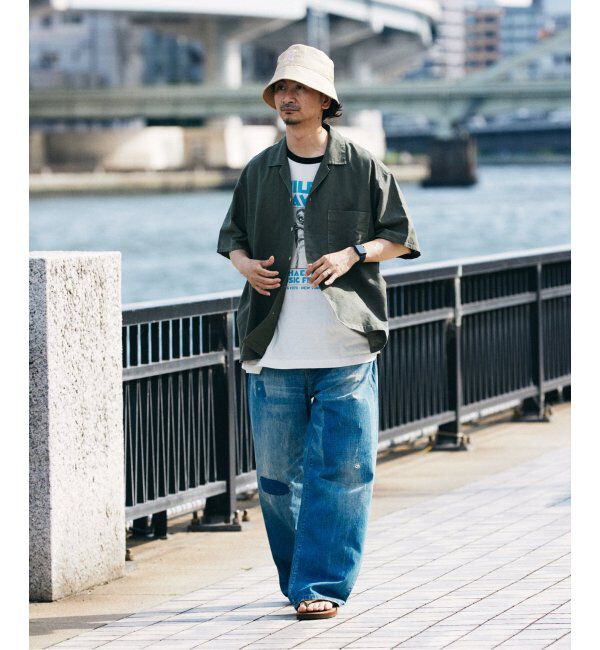 JOURNAL STANDARD relume「ヨーロピアンフラックス ガーメントダイ オープンカラーシャツ」|シャツ・ブラウス|