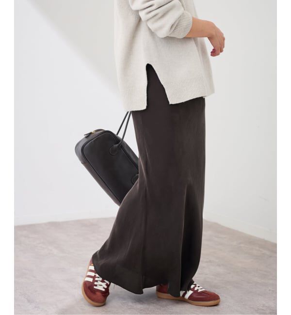 FRAMeWORK「≪追加≫シルキーキュプラバイアススカート2」|スカート|