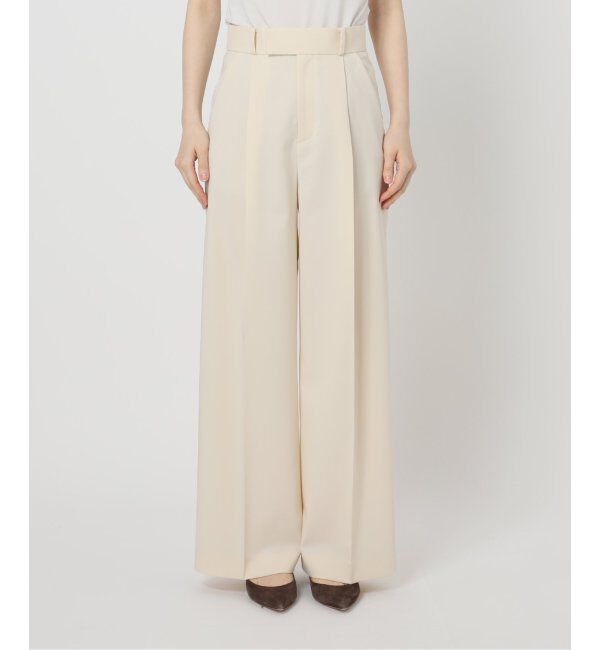 NOBLE「《追加》【洗える】エステルツイルストレッチスラックスパンツ7」|スラックス|